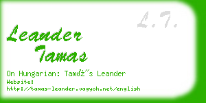 leander tamas business card